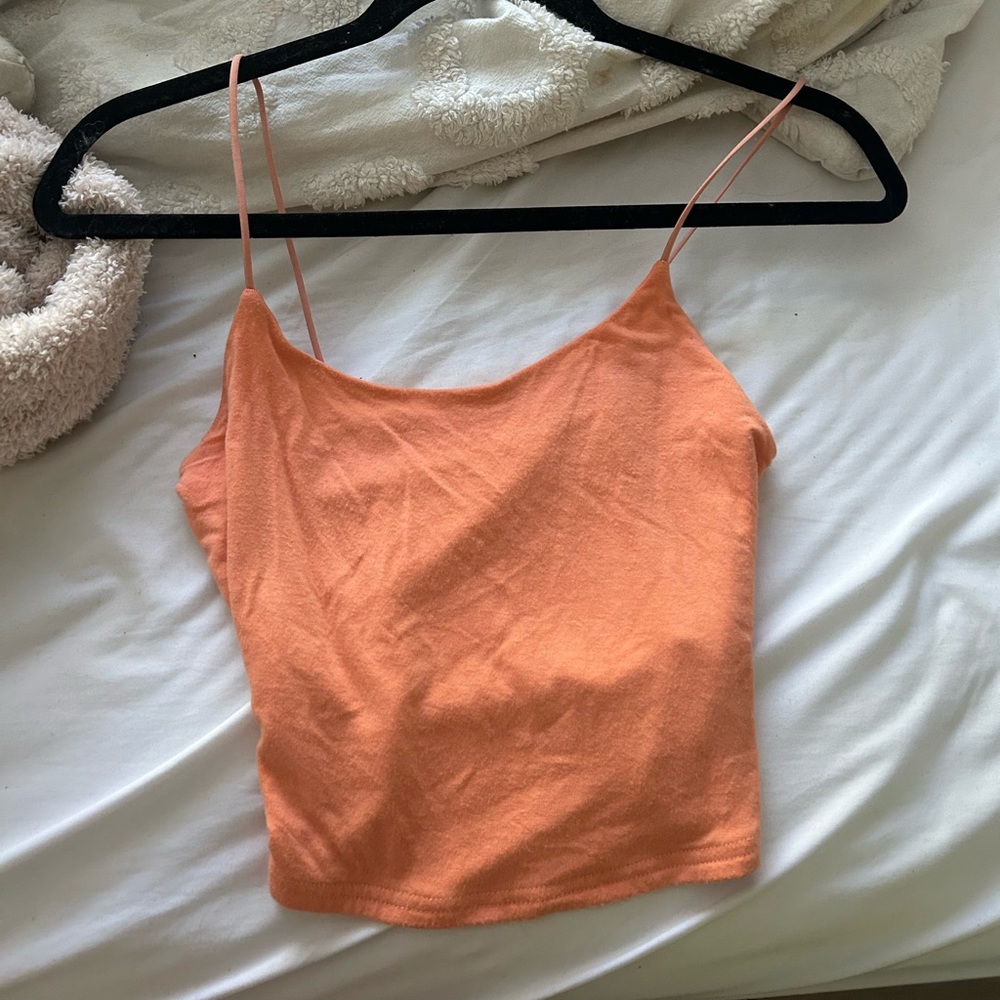 PACSUN ORANGE CROPPED TANK TOP